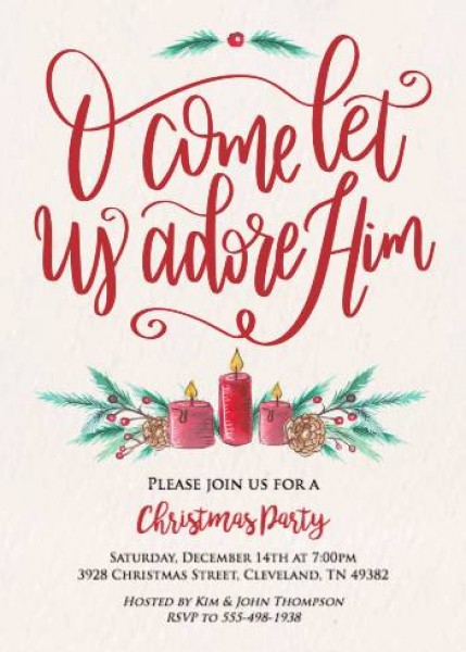 church christmas dinner invitation