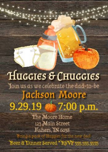 Huggies and best sale chuggies invitations